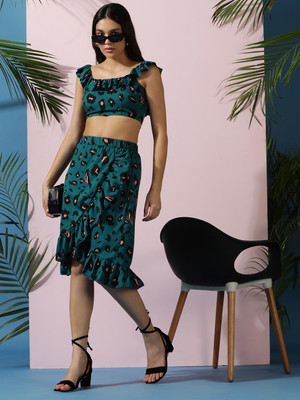 KOTTY Top Wrap Skirt Co-ords Set