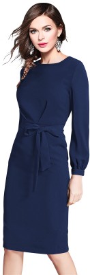 Cropyfy Women Bodycon Dark Blue Dress