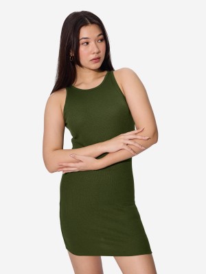 The Souled Store Women Bodycon Green Dress