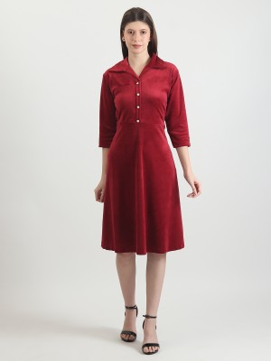 RAKESH ENTERPRISES Women A-line Red Dress