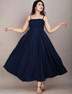 KASHIAN Women A-line Dark Blue Dress