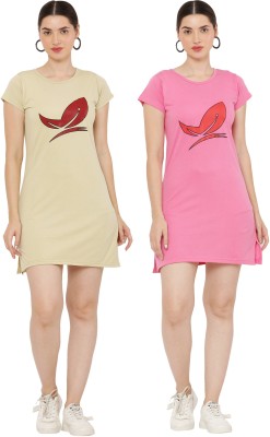 PREEGO Women T Shirt Multicolor Dress