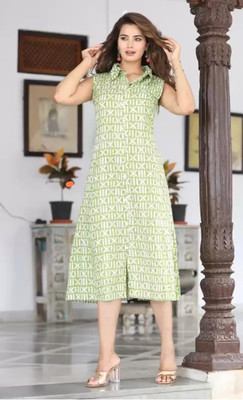 RD Fab Women Maxi Green Midi/Calf Length Dress