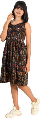 parth Women Gathered Multicolor Midi/Calf Length Dress