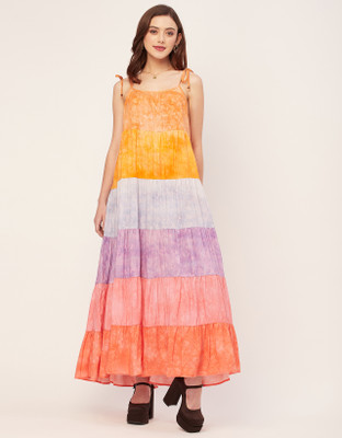 moomaya Women Maxi Multicolor Full Length Dress