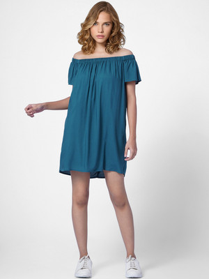 ONLY Women A-line Green Mini/Short Dress