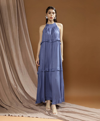 ATHENA Women Maxi Blue Full Length Dress