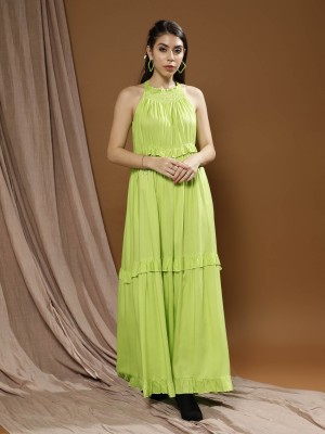 ATHENA Women Maxi Green Dress