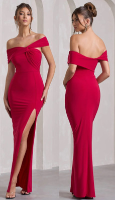 Traquila Women Bodycon Red Maxi/Full Length Dress