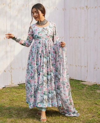 IRONIC CREATION Women Gown Multicolor Maxi/Full Length Dress