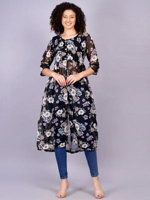 Highlight fashion export Women A-line Black Midi/Calf Length Dress