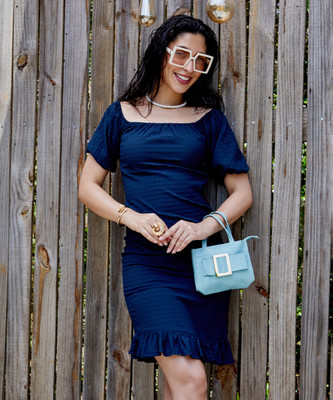 Pina Colada Women Bodycon Blue Mini/Short Dress
