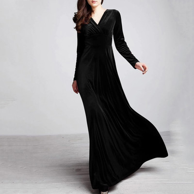 WestCHIC Women Fit and Flare Black Maxi/Full Length Dress