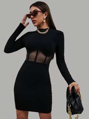 K K CREATION Women Bodycon Black Dress