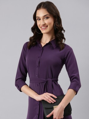 Showoff Women Shirt Purple Dress