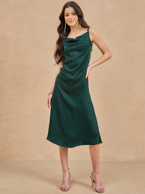 COLOR CAPITAL Women Bodycon Green Below Knee Dress