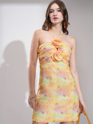 Tokyo Talkies Women A-line Multicolor Mini/Short Dress