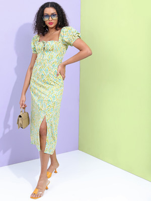 Tokyo Talkies Women Bodycon Multicolor Midi/Calf Length Dress