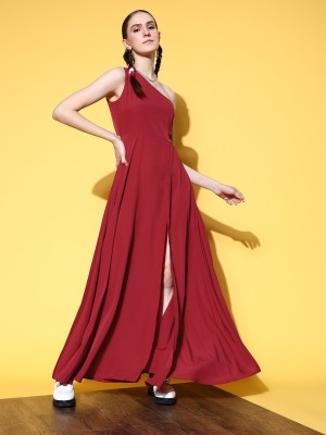 Berrylush Women Maxi Red Dress