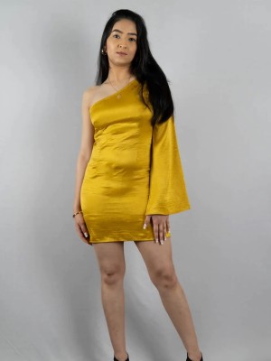 MODELOZA Women Bodycon Yellow Dress