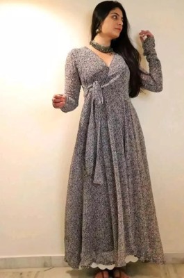 HouseOfCommon Women Fit and Flare Grey Dress