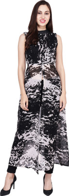 Pratyusha Women A-line Multicolor Maxi/Full Length Dress