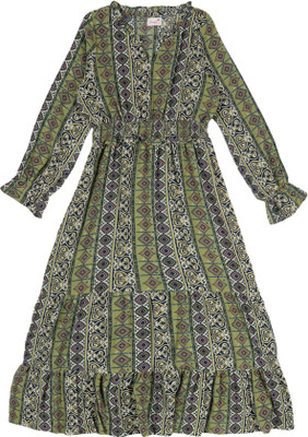 Youngly Women Maxi Green Full Length Dress