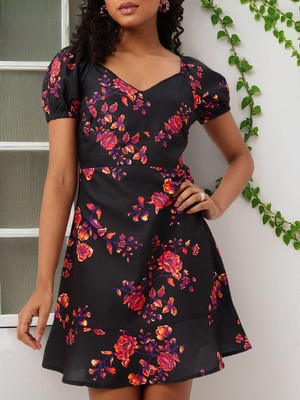 Dressberry Women A-line Black Mini/Short Dress