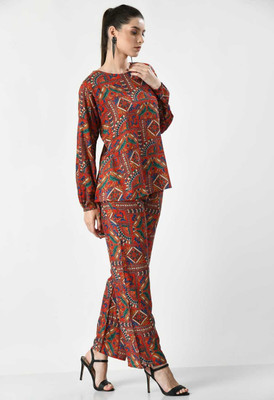 NEYSA Women Fit and Flare Red Maxi/Full Length Dress