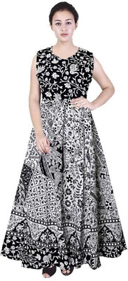 RADHA RANI COLLECTION Women Gown Multicolor Maxi/Full Length Dress