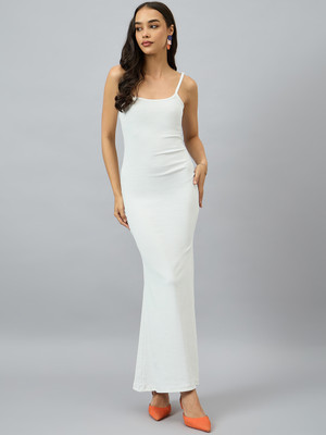 COLOR CAPITAL Women Maxi White Full Length Dress