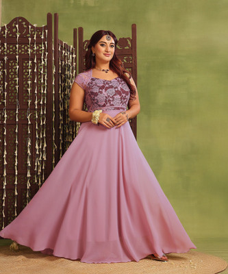 Miss Chase Women Maxi Maroon Full Length Dress