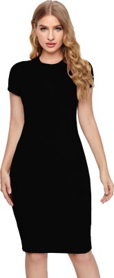 Amrityu Creation Women Bodycon Black Dress