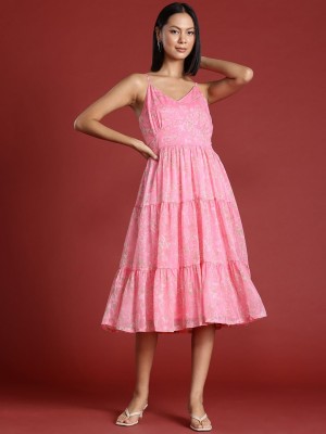 all about you Women A-line Pink Dress