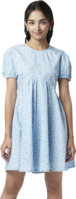 YU by Pantaloons Women Fit and Flare Multicolor Midi/Calf Length Dress