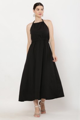 Shyammc Women Maxi Black Dress