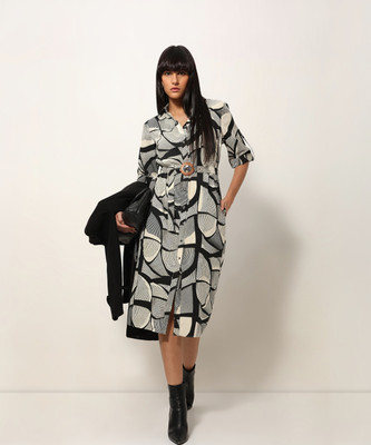 VERO MODA Women Shirt Black Midi/Calf Length Dress