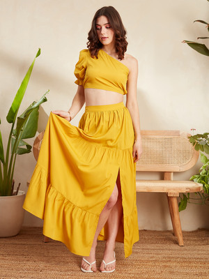 Berrylush Top Skirt Western Set