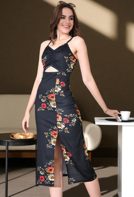 HouseOfCommon Women Bodycon Multicolor Midi/Calf Length Dress