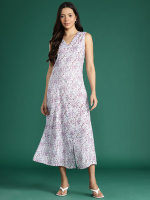 Dressberry Women Empire Waist Multicolor Midi/Calf Length Dress
