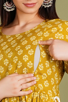 Gujari Flared/A-line Gown(Yellow)