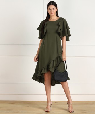 eyka Women Layered Green Dress