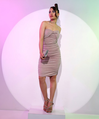 Tokyo Talkies Women Bodycon Pink Above Knee/Mid Thigh Length Dress