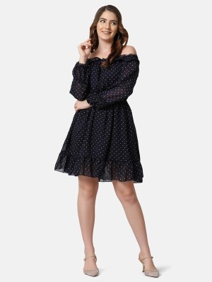 CUTEXT FASHION Women Fit and Flare Black Dress