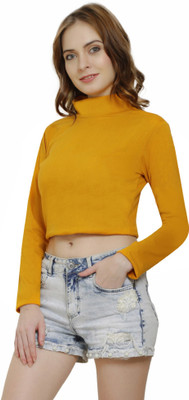 Renuji Women A-line Yellow Above Knee/Mid Thigh Length Dress