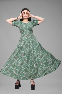 RYKER ENTERPRISE Women Maxi Multicolor Full Length Dress