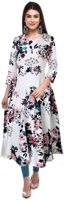 HouseOfCommon Women A-line Multicolor Maxi/Full Length Dress