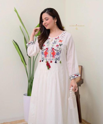 ITRA Clothing Women Maxi White Ankle Length Dress