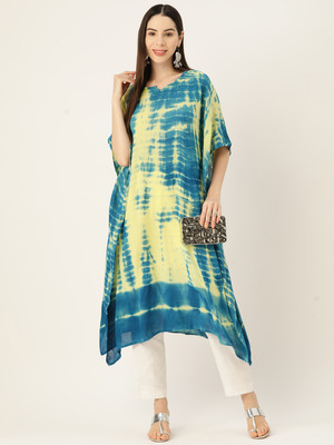 PinkTribe Self Design Crepe Women Kaftan