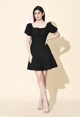 PRETTY LOVING THING Women A-line Black Mini/Short Dress